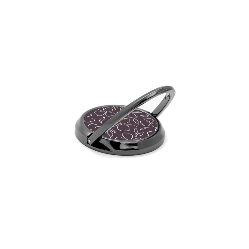 Plum & Blue Floral Phone Ring Holder-zoom-