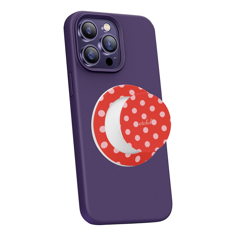 Blush And Poppy Polka Dot Handy-Halterung mit Ständer-zoom-