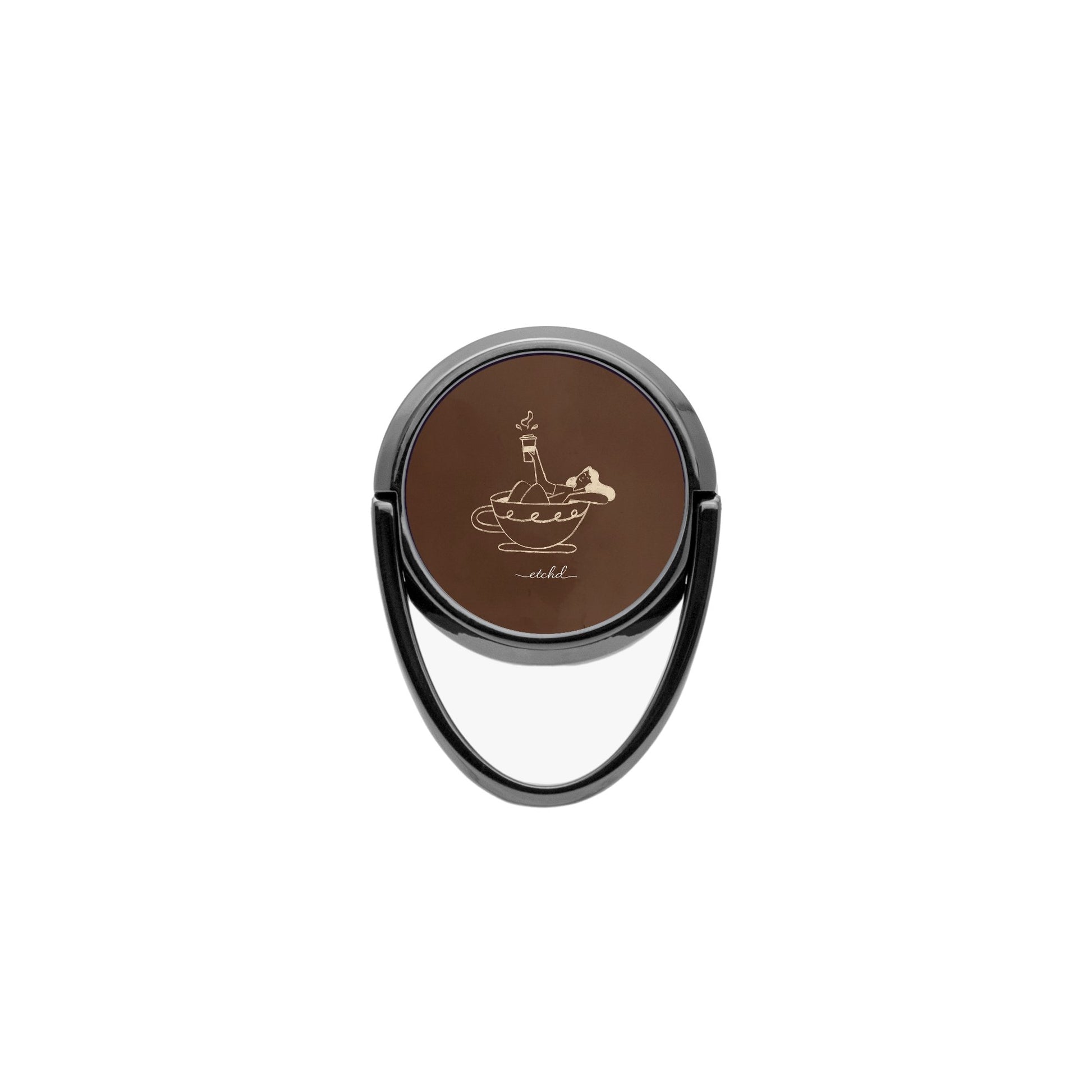 Ladies Espresso Phone Ring Holder by etchd, view 4