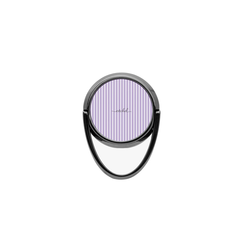 Lilac & Cream Striped Handy Ring-Halterung-zoom-