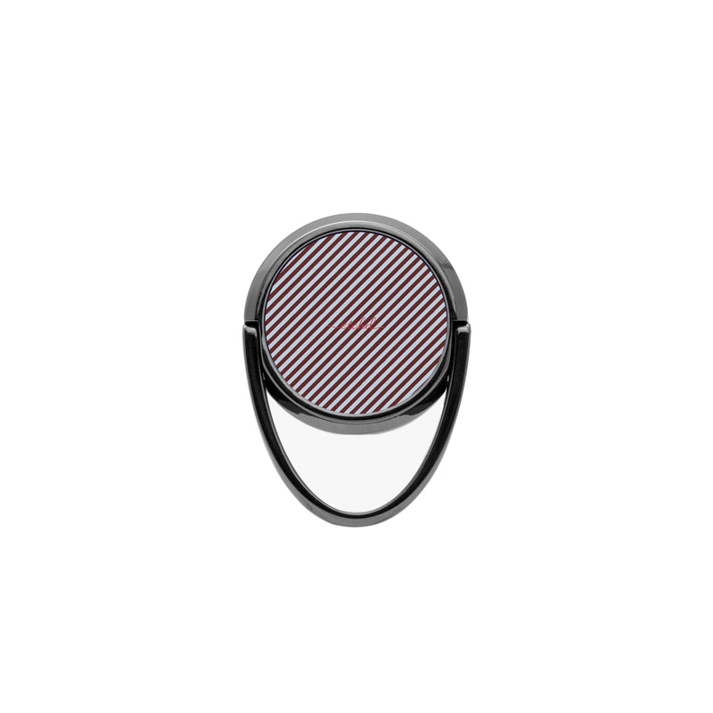 Blue & Cherry Striped Diagonal Phone Ring Holder-zoom-