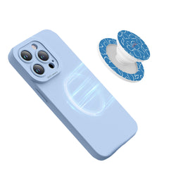 Cerulean & White Floral Phone Grip And Stand by etchd, view 4