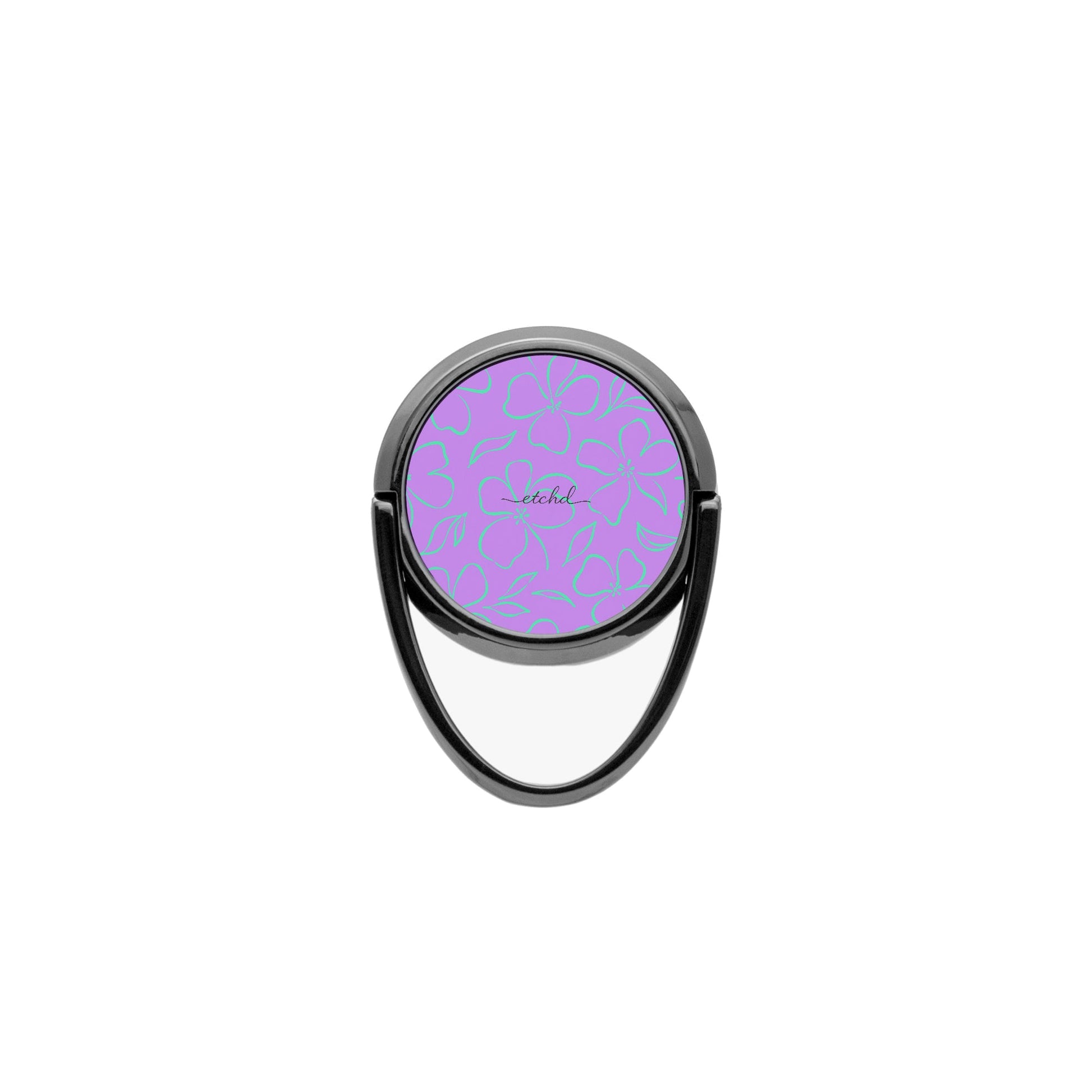 Lilac & Hypermint Floral Phone Ring Holder by etchd, view 4