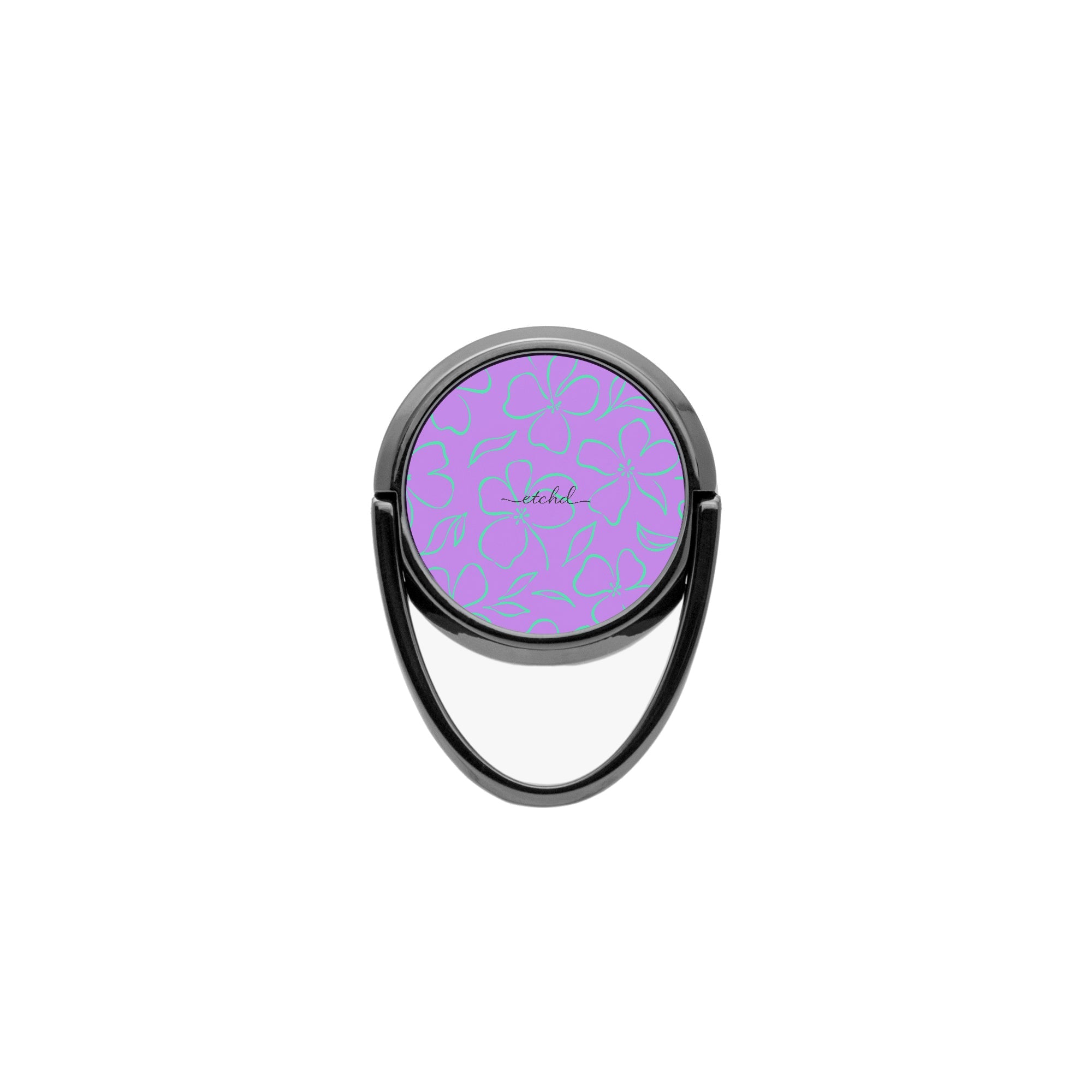 Lilac & Hypermint Floral Phone Ring Holder by etchd, view 4