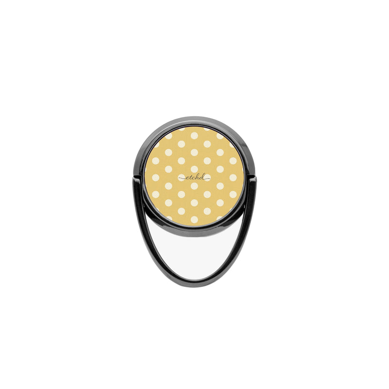 Cream & Butter Polka Dot Phone Ring Holder-zoom-