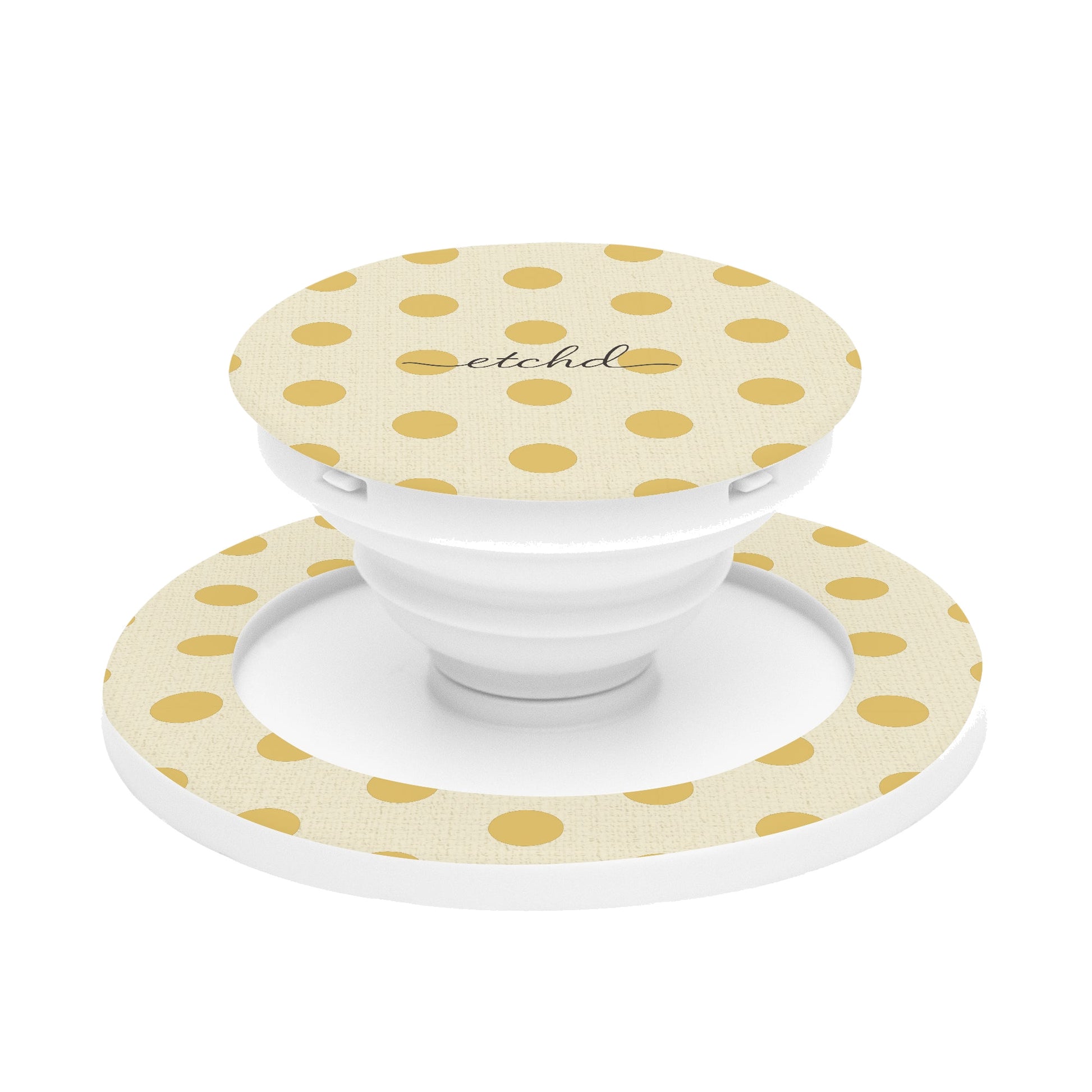 Butter Polka Dot Phone Grip And Stand by etchd