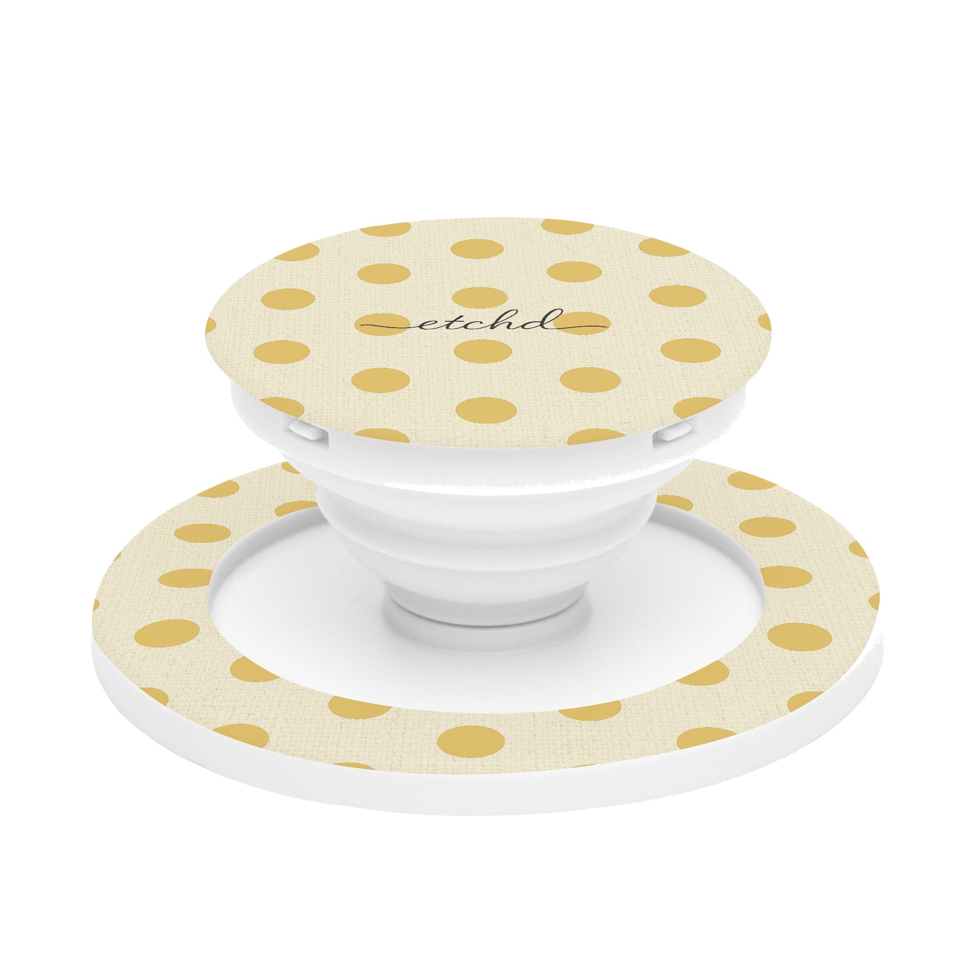 Butter Polka Dot Phone Grip And Stand by etchd