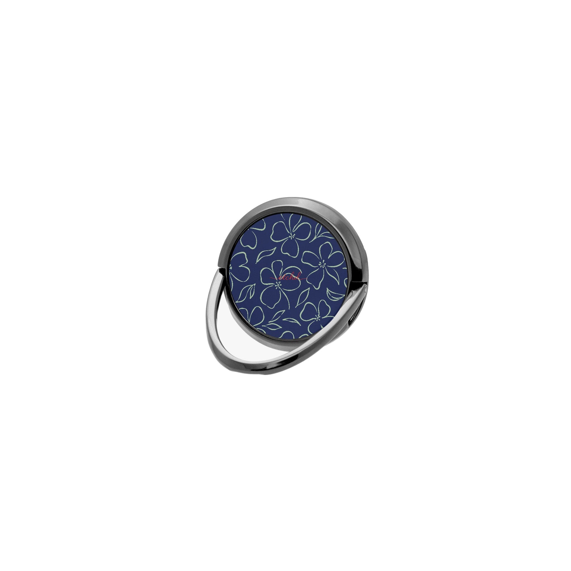 Navy & Sage Floral Phone Ring Holder by etchd