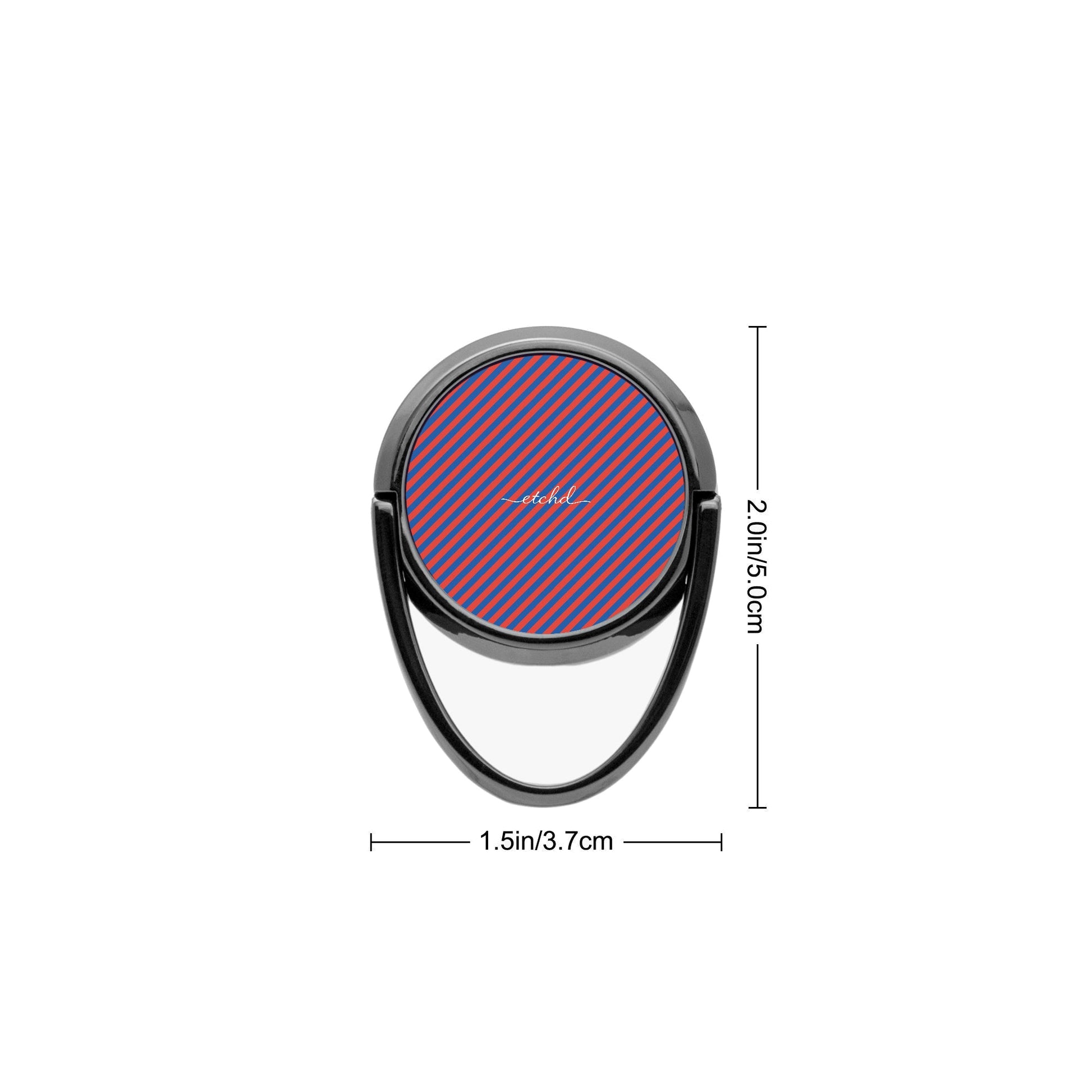 Cobalt And Poppy Diagonal Phone Ring Holder by etchd, view 3
