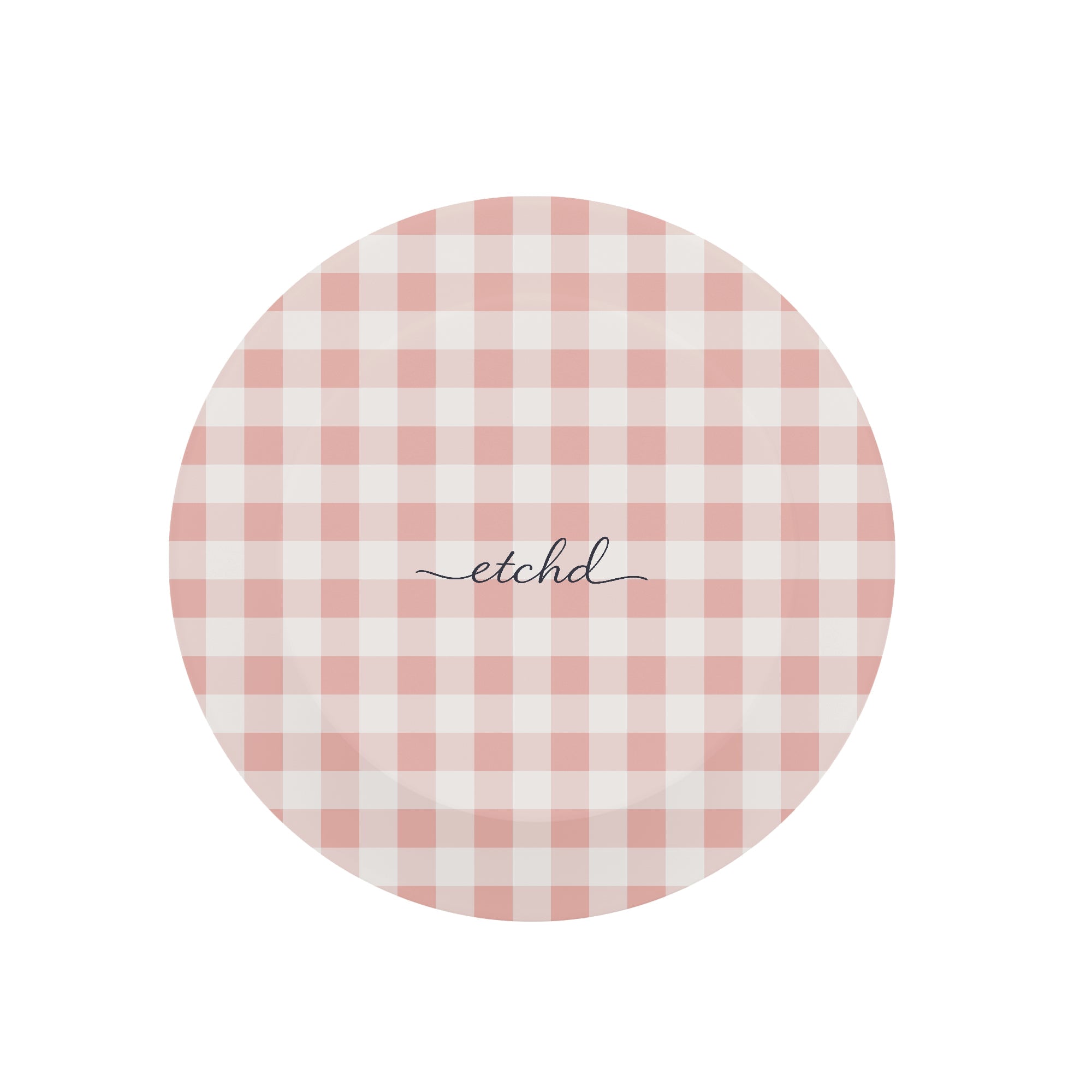 Blush & White Gingham Phone Grip And Stand by etchd, view 2