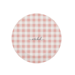 Blush & White Gingham Agarre y soporte para móvil de etchd, vista 2