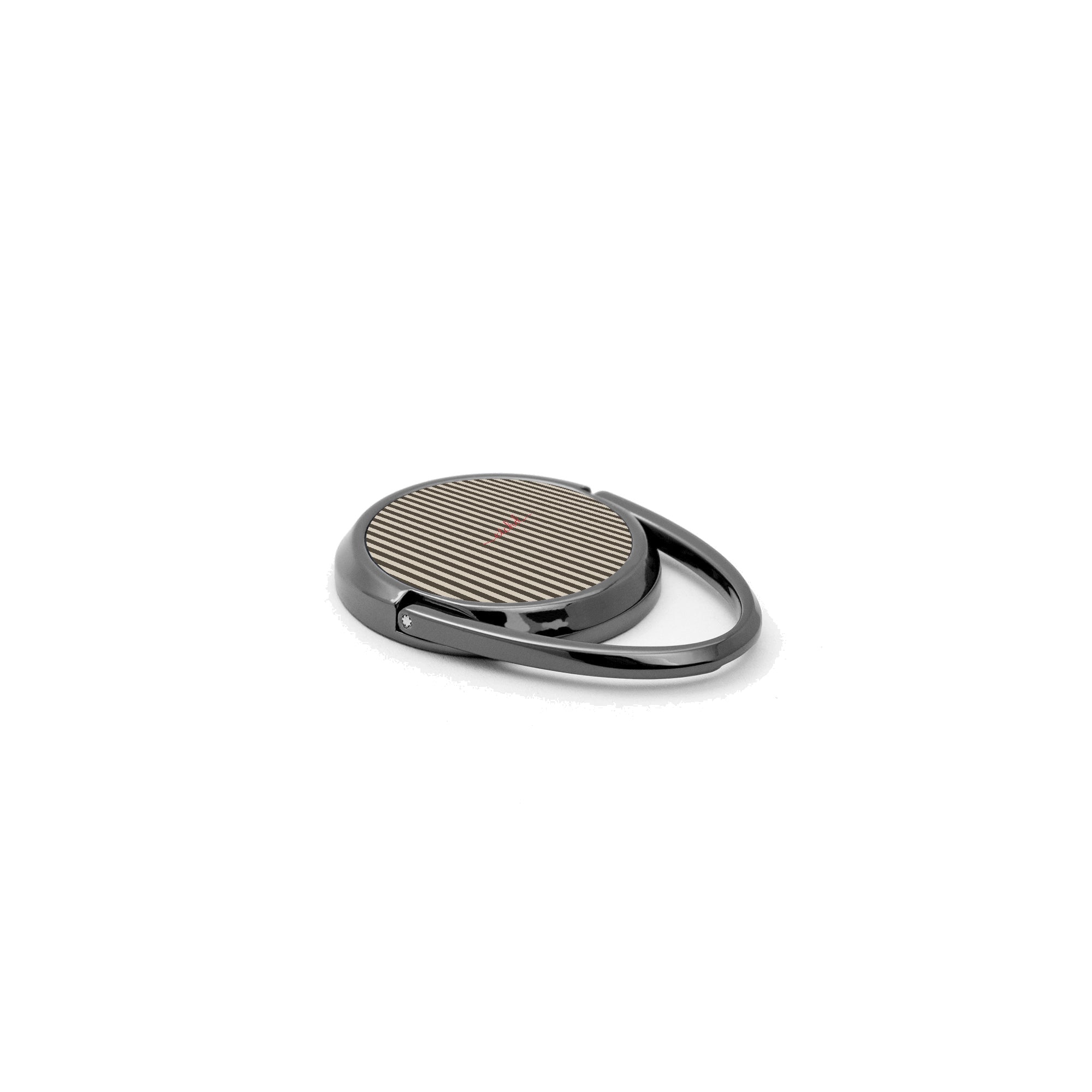 Cream & Brown Striped Phone Ring Holder by etchd, view 2