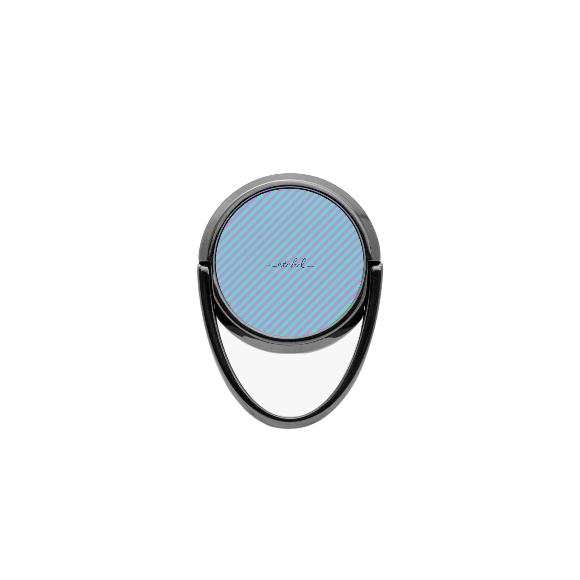 Lilac And Hypermint Diagonal Phone Ring Holder by etchd, view 4