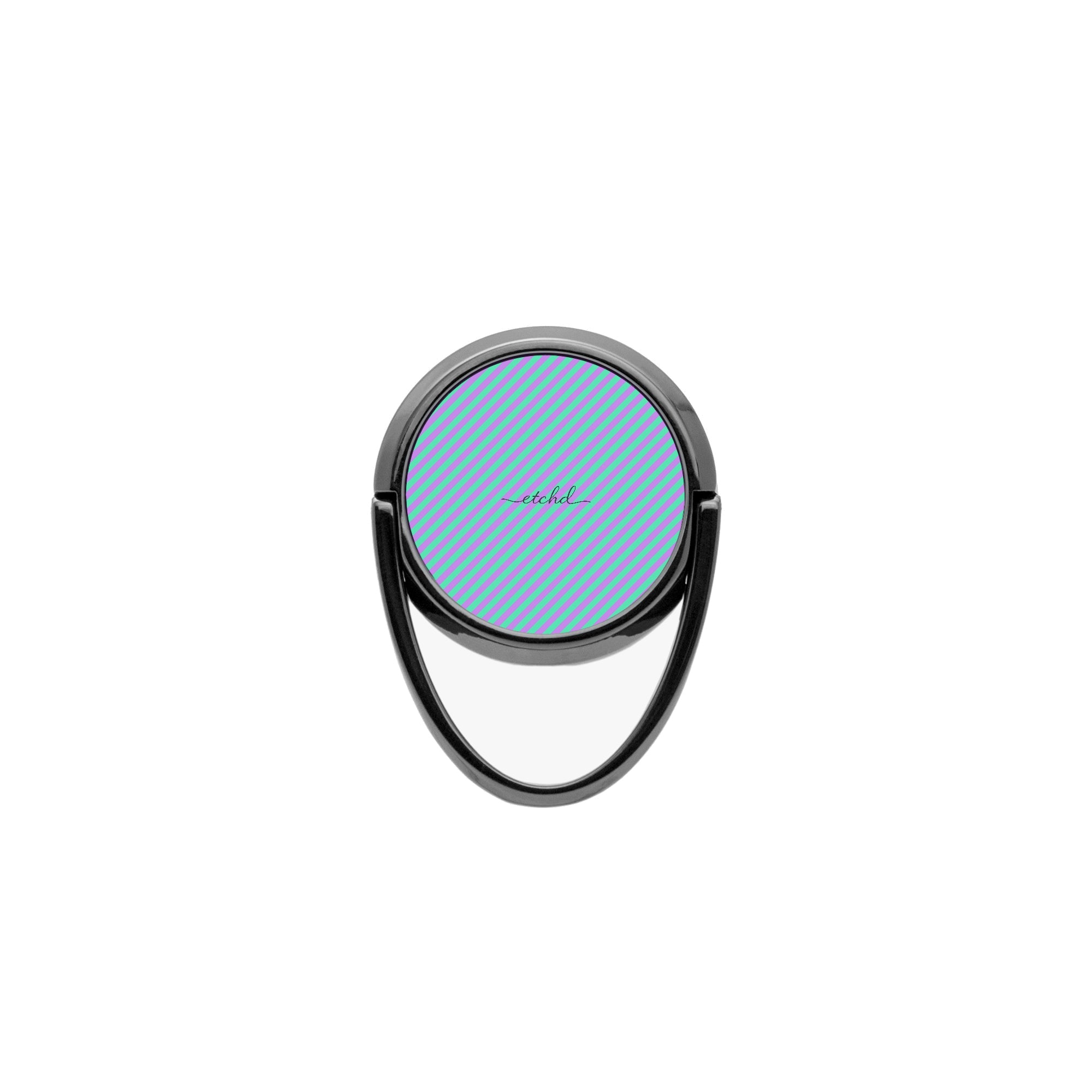 Lilac And Hypermint Diagonal Phone Ring Holder by etchd, view 4