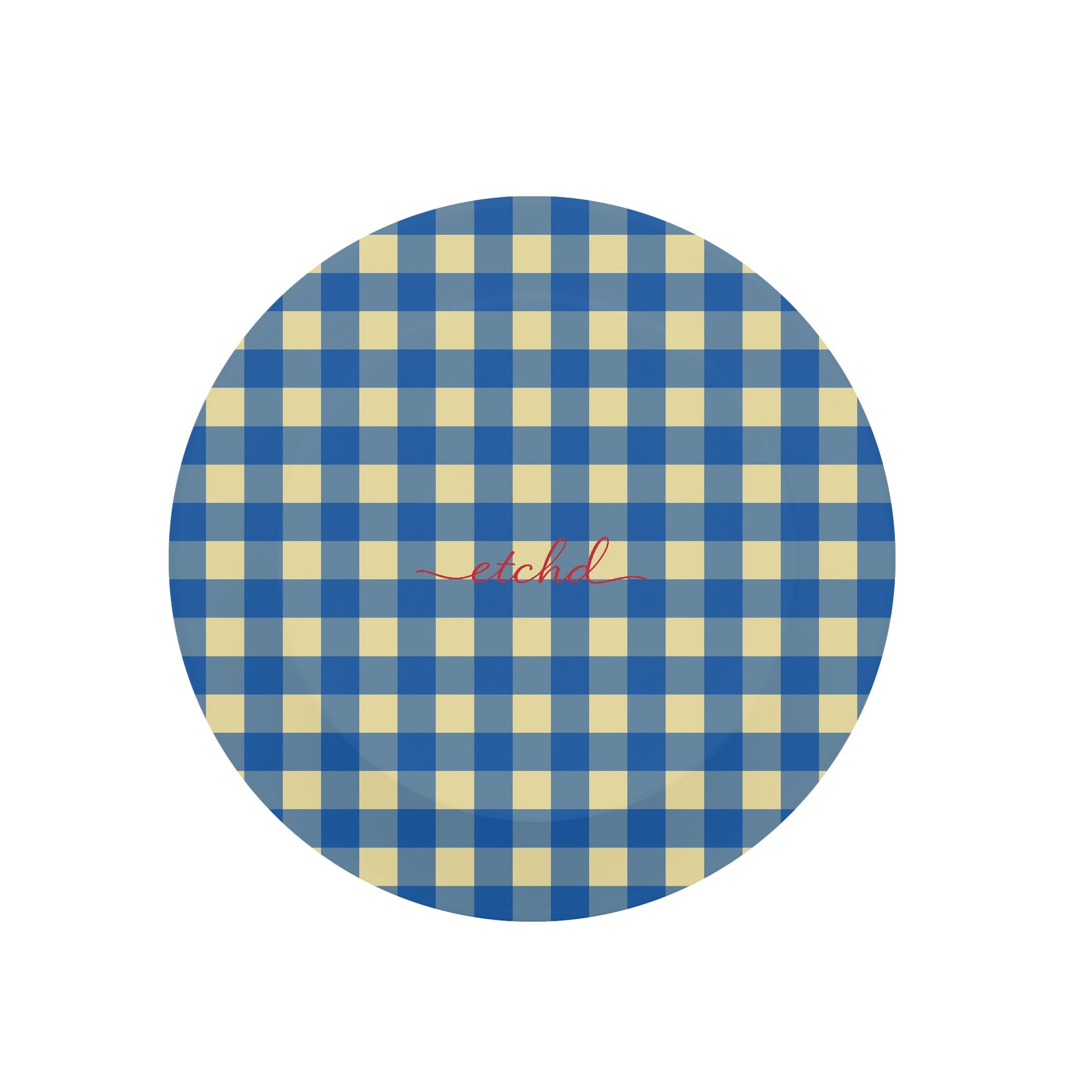 Butter & Cobalt Gingham Phone Grip And Stand by etchd, view 3