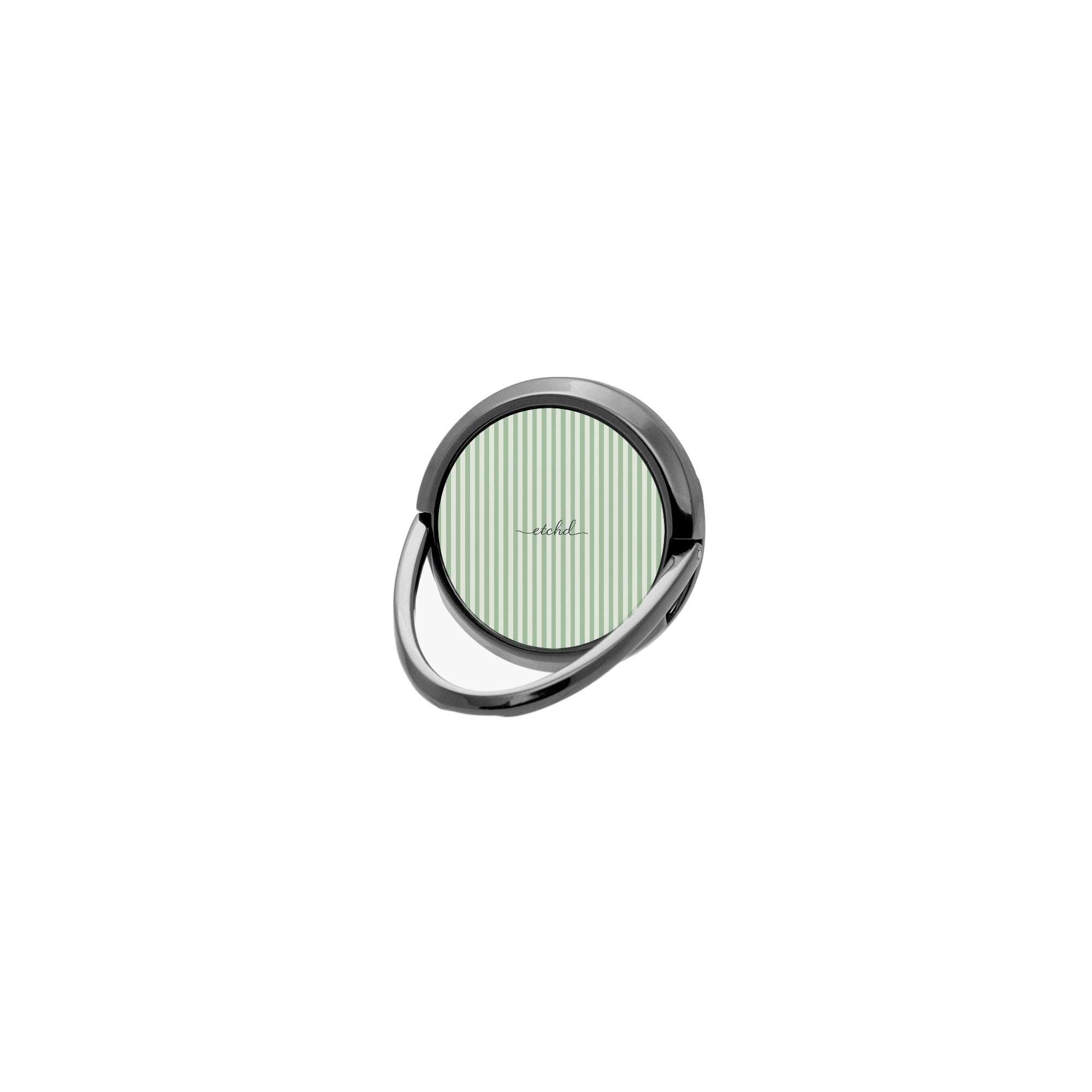 Sage & Cream Striped Phone Ring Holder by etchd
