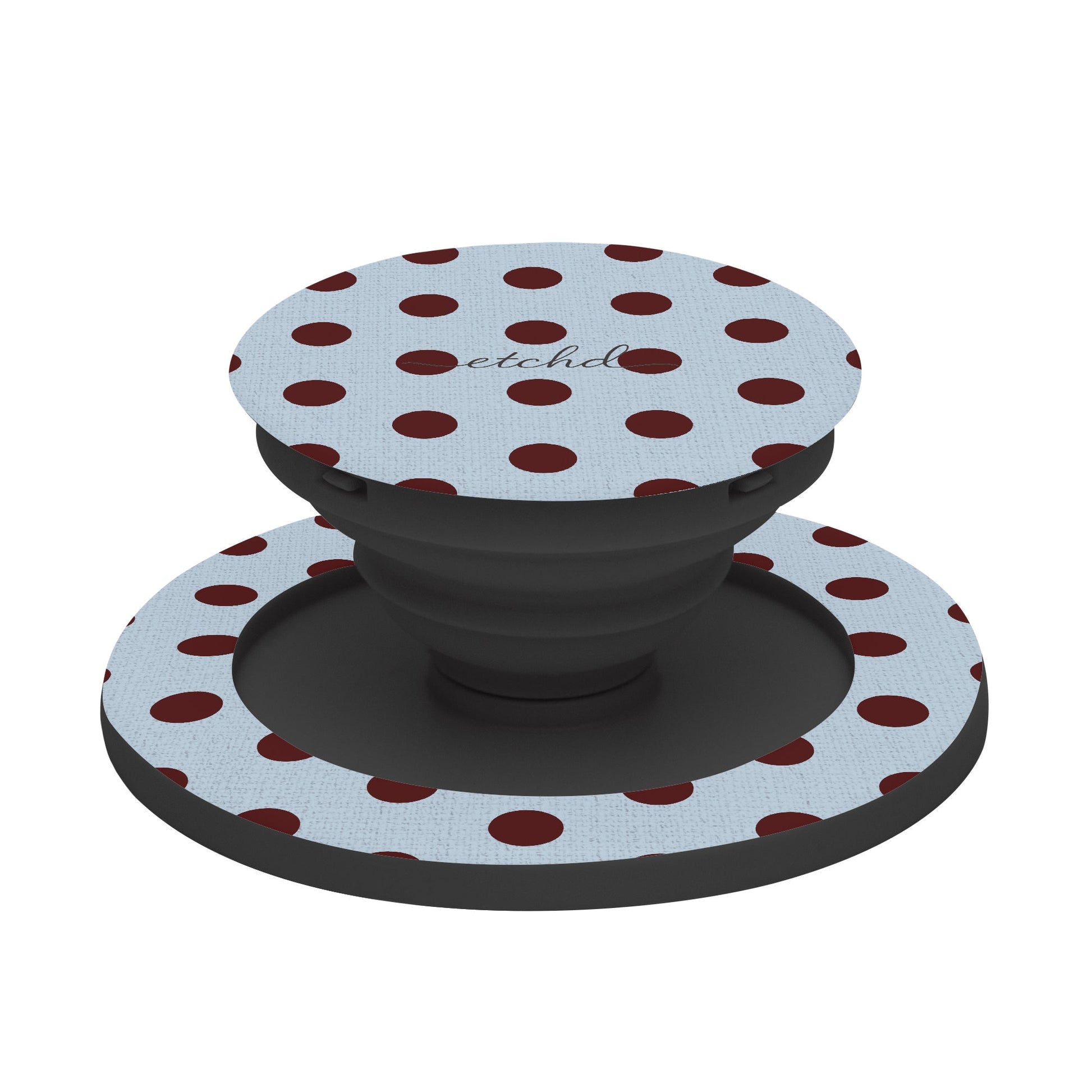 Blue & Cherry Polka Dot Phone Grip And Stand by etchd, view 6