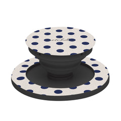 Navy & Cream Polka Dot Phone Grip And Stand by etchd, view 6