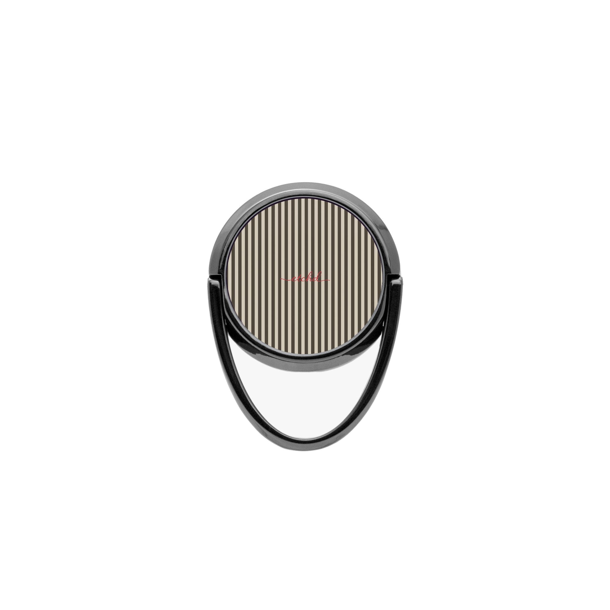 Cream & Brown Striped Phone Ring Holder by etchd, view 4