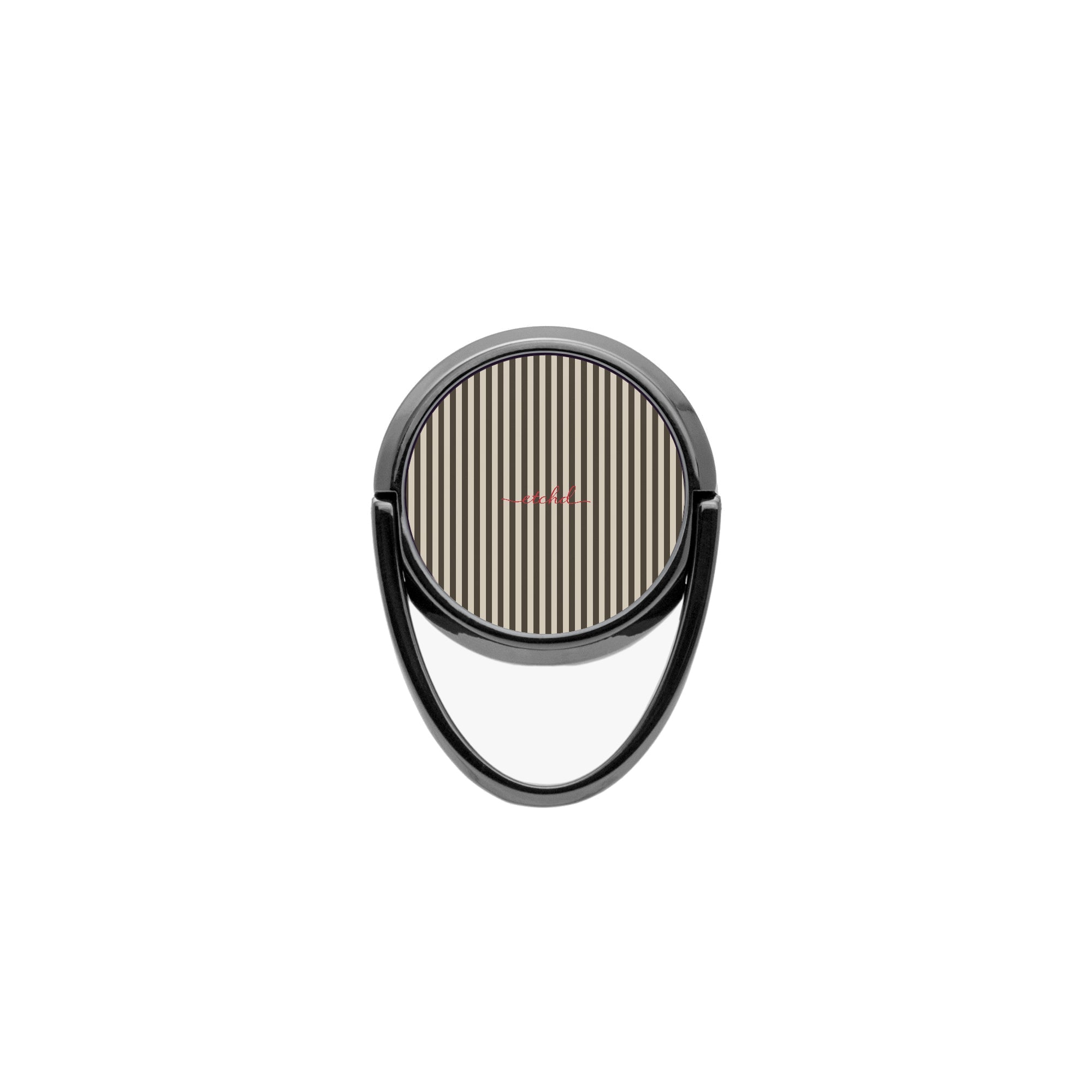 Cream & Brown Striped Phone Ring Holder by etchd, view 4