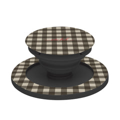 Cream & Brown Gingham Phone Grip And Stand by etchd, view 6