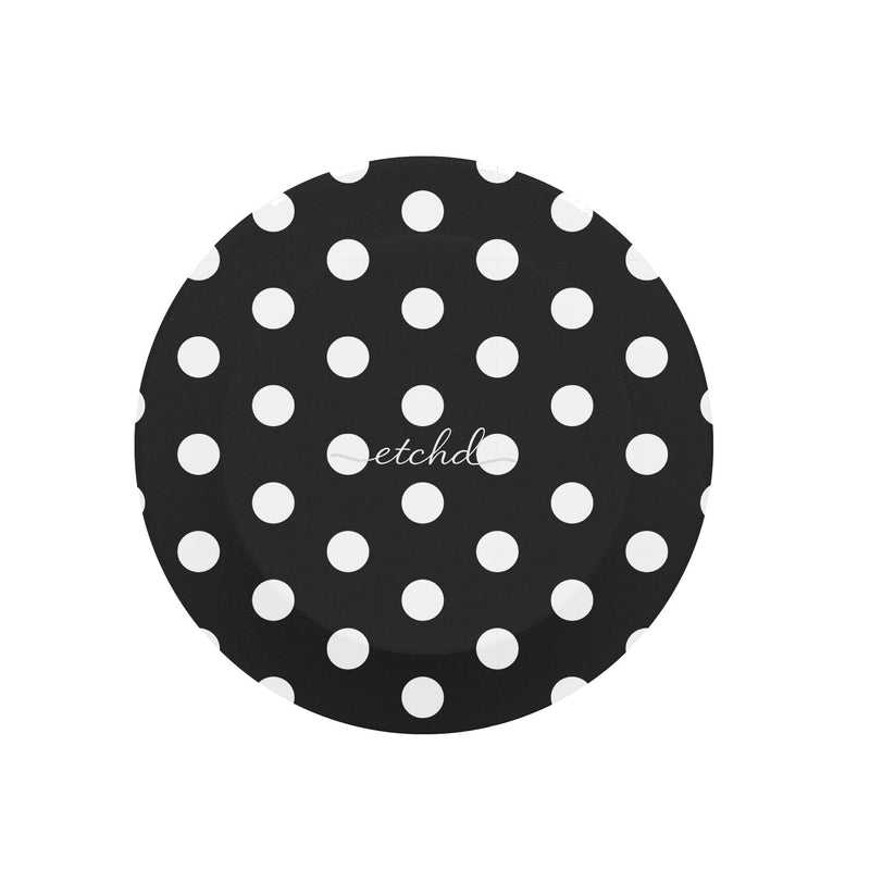 White & Black Polka Dot Phone Grip And Stand-zoom-