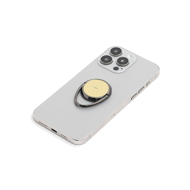Butter & Cream Striped Phone Ring Holder-zoom-