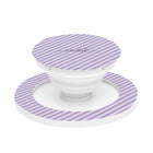 Lilac & Cream Striped Diagonal Agarre y soporte para móvil