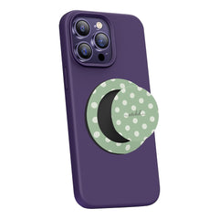 Cream & Sage Polka Dot Phone Grip And Stand by etchd, view 4