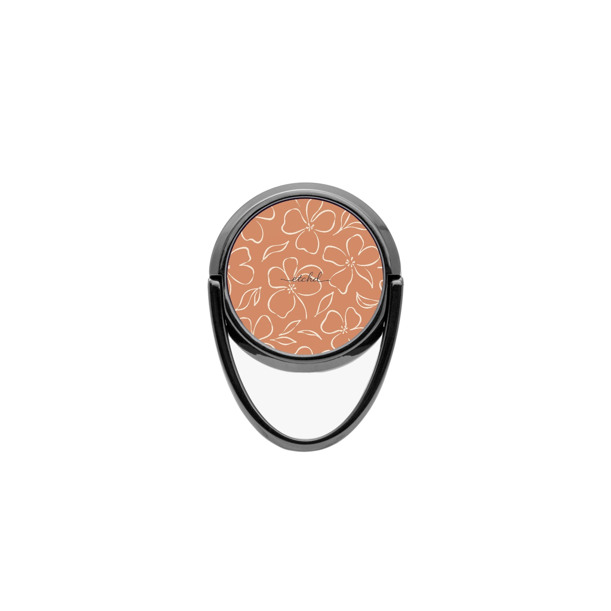 Terracotta & Cream Floral Phone Ring Holder by etchd, view 4