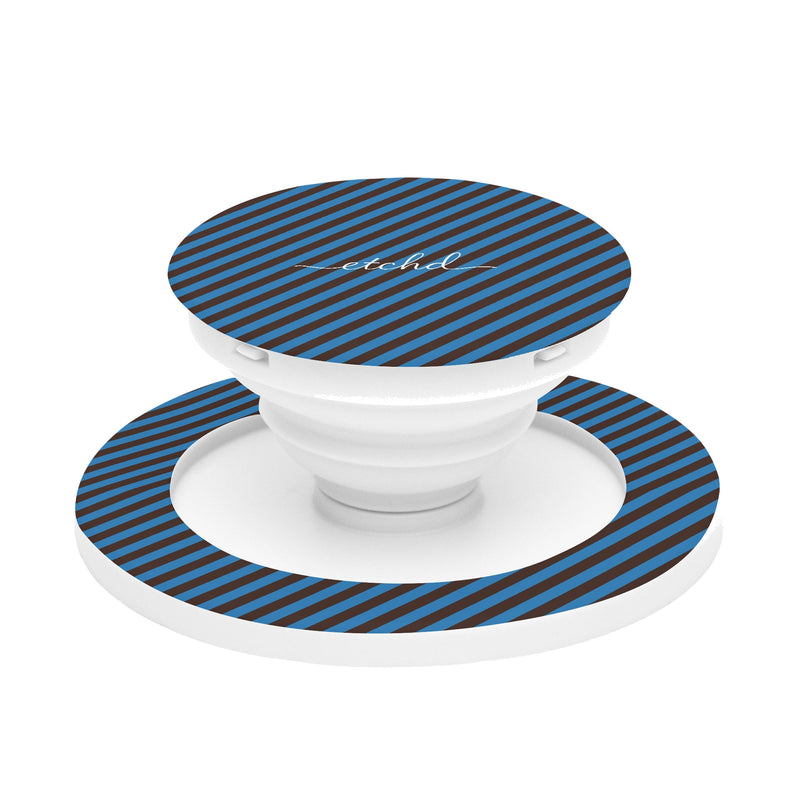 Espresso And Cerulean Diagonal Support et Anneau Téléphone-zoom-