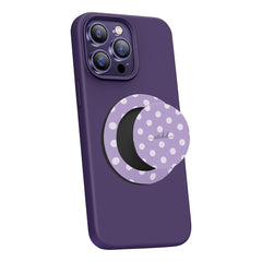 Cream & Lilac Polka Dot Phone Grip And Stand by etchd, view 4