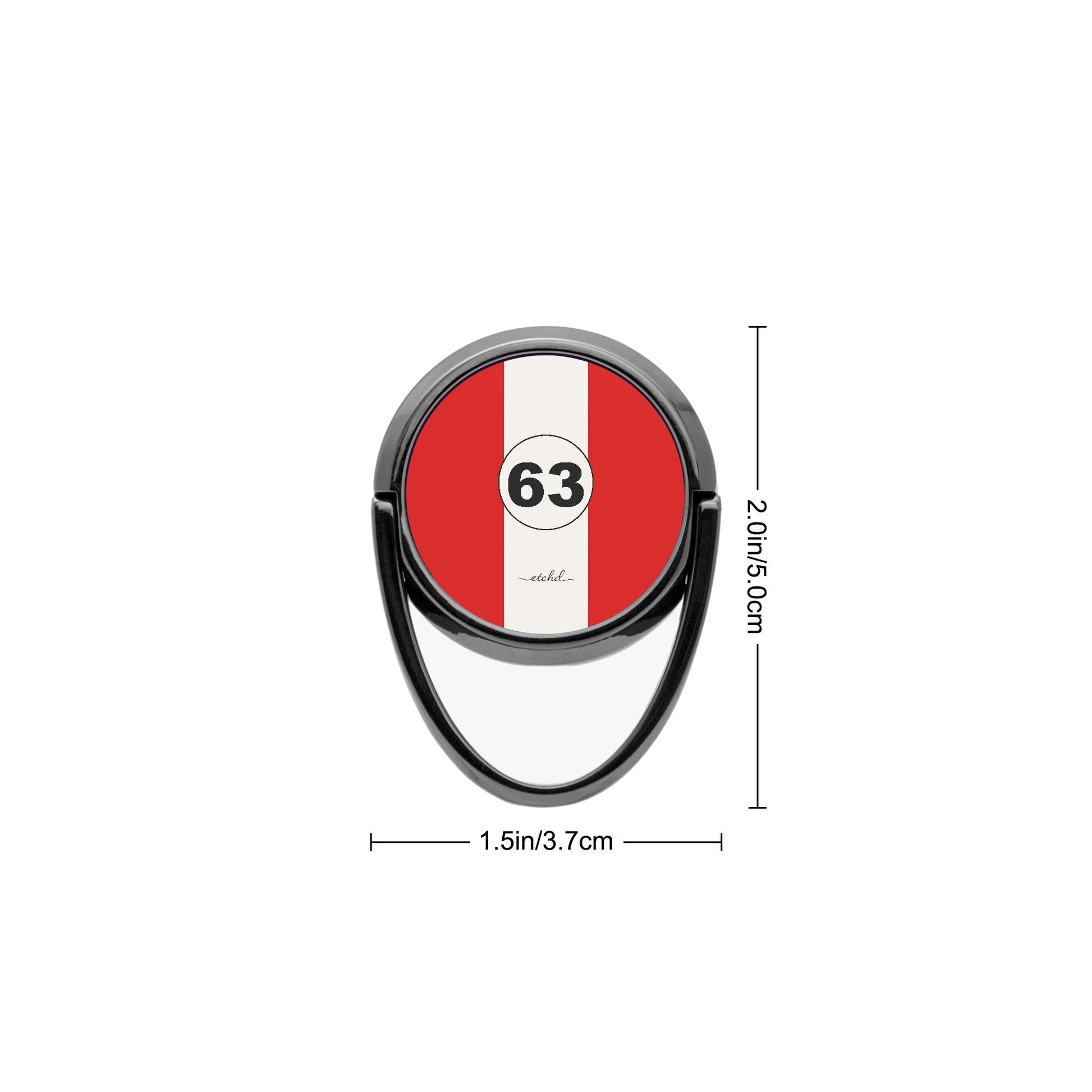 Monza Red Phone Ring Holder by etchd, view 3