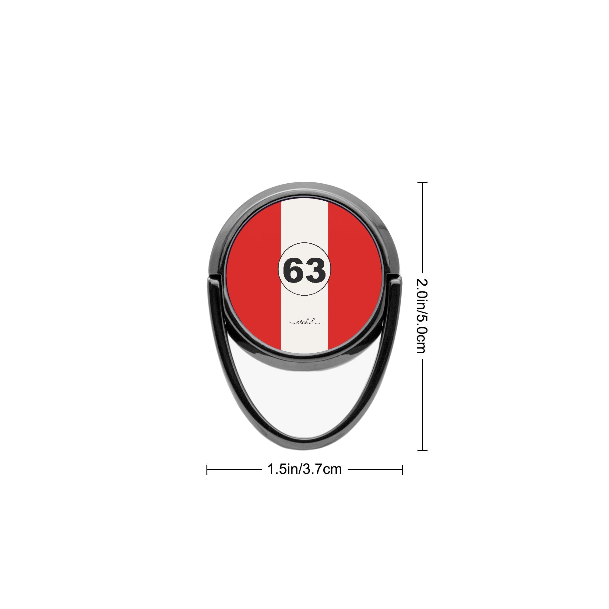 Monza Red Phone Ring Holder by etchd, view 3