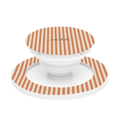 Terracotta & Cream Striped Phone Grip And Stand by etchd