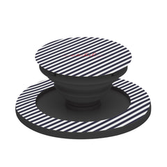 Navy And White Striped Diagonal Phone Grip And Stand by etchd, view 6
