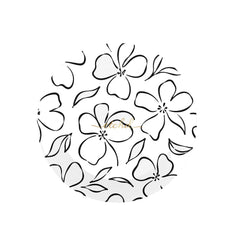 White & Black Floral Anello e supporto per telefono di etchd, vista 2