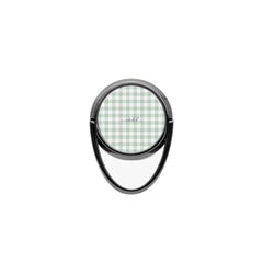 Sage & White Gingham Phone Ring Holder by etchd, view 4