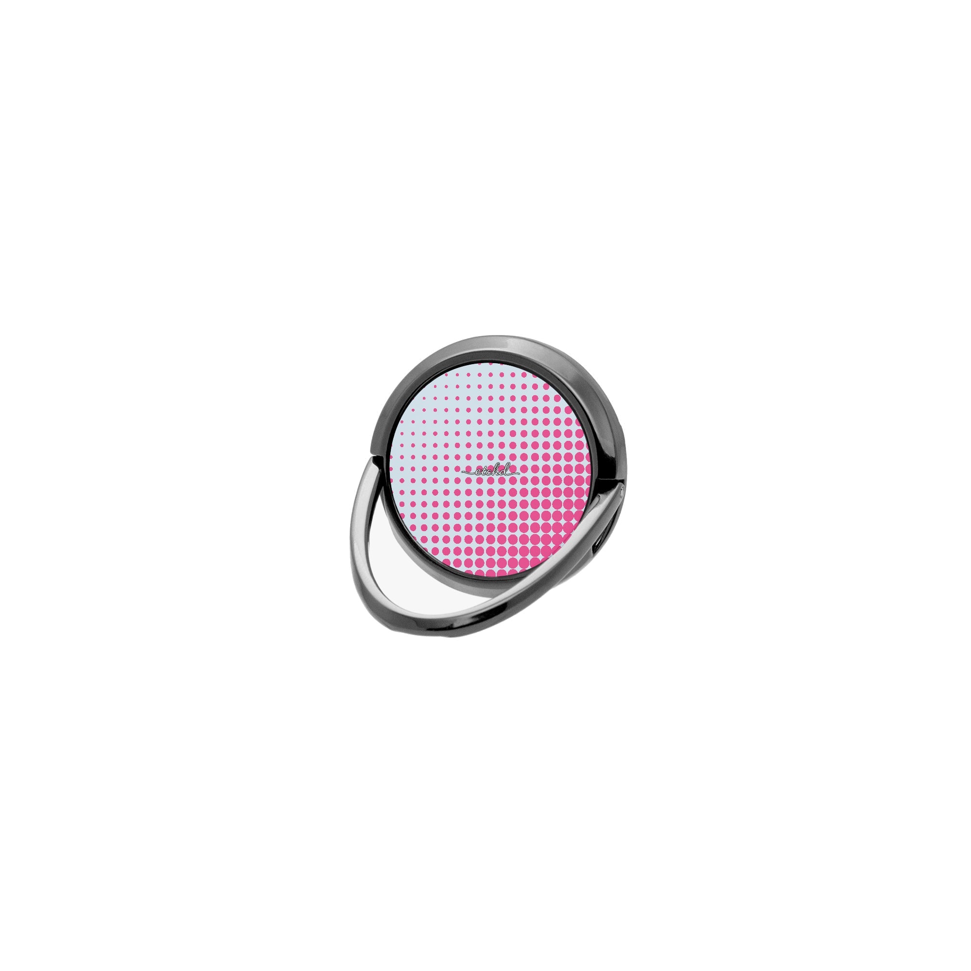 Bubblegum Halftone Phone Ring Holder by etchd