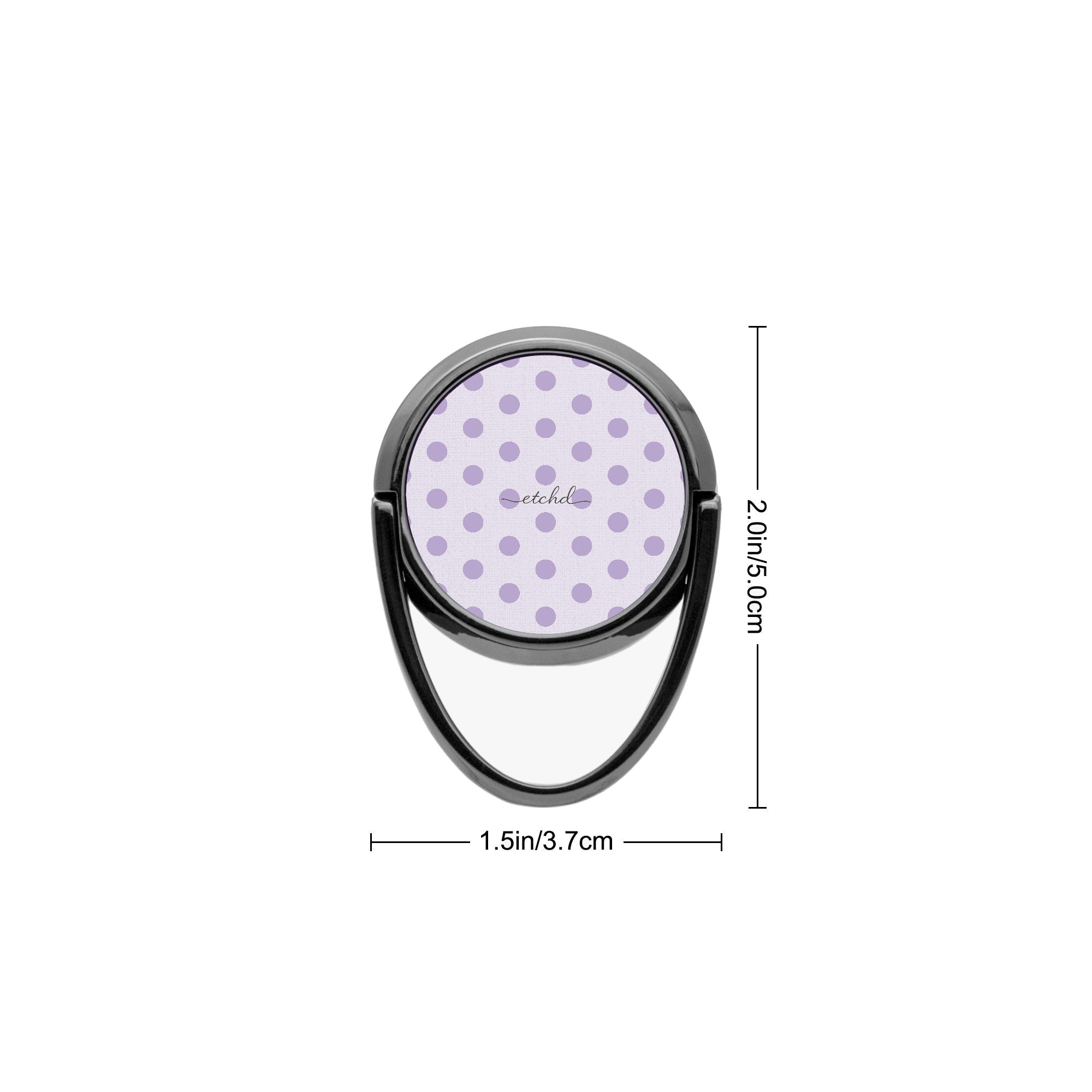 Lilac Polka Dot Phone Ring Holder by etchd, view 3