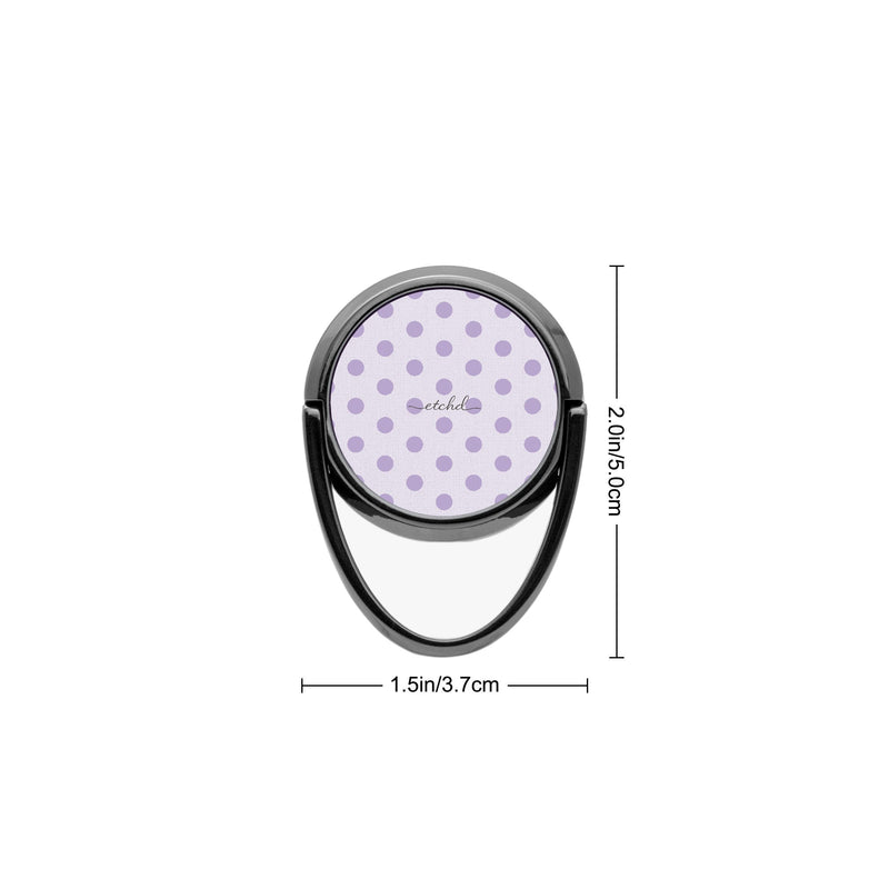 Lilac Polka Dot Handy Ring-Halterung-zoom-