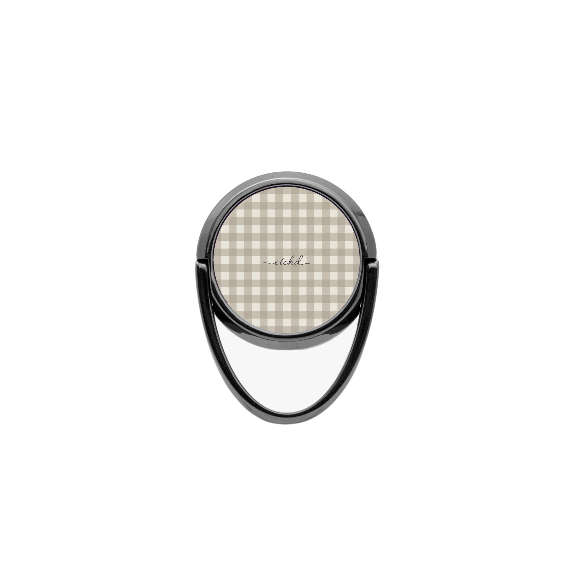 Neutral Gingham Phone Ring Holder by etchd, view 4
