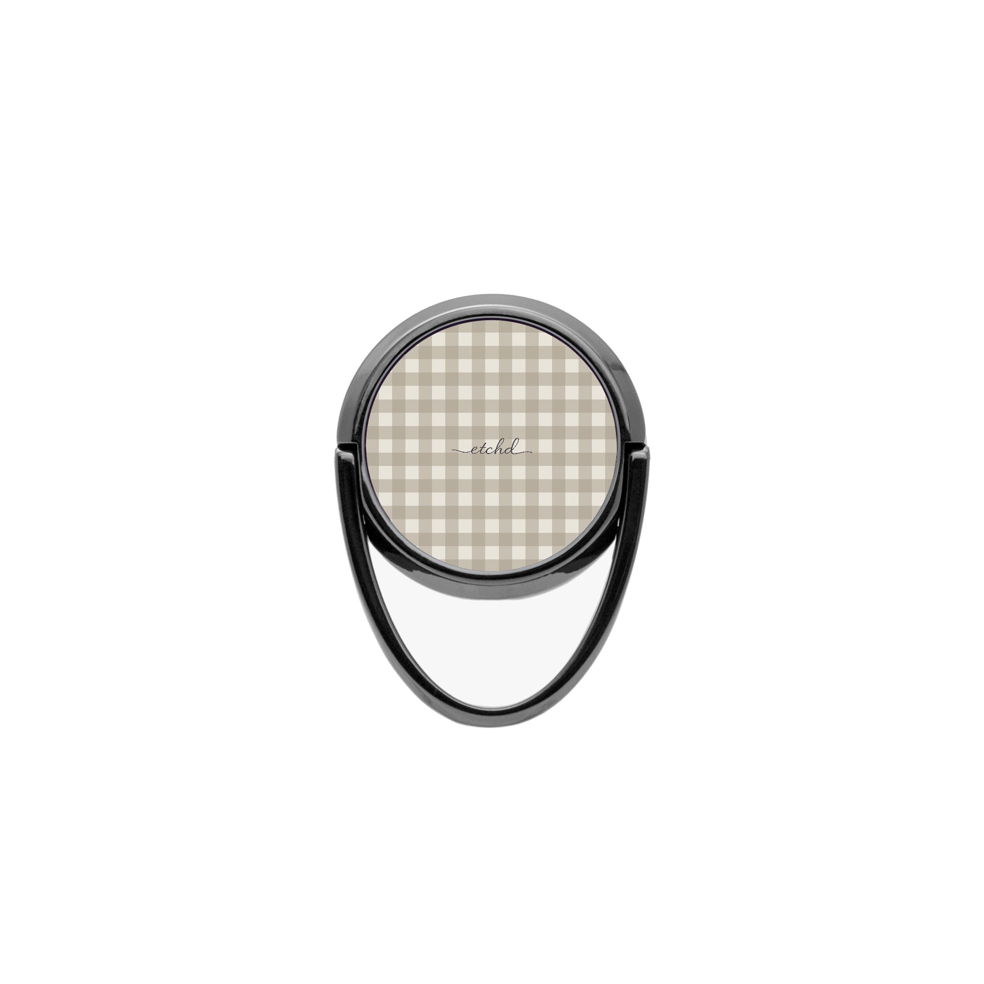 Neutral Gingham Phone Ring Holder by etchd, view 4