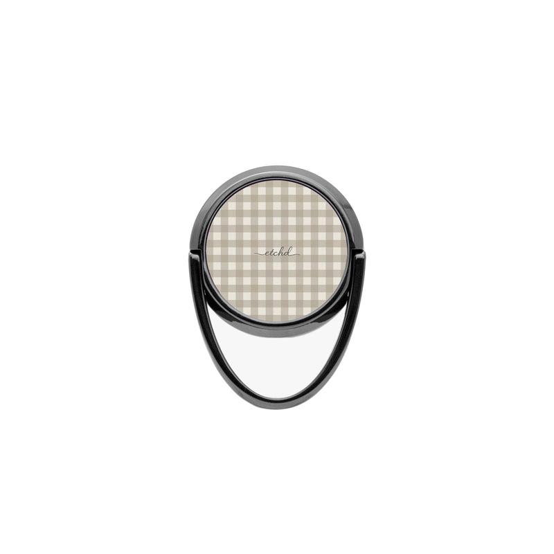 Neutral Gingham Anello supporto per telefono-zoom-