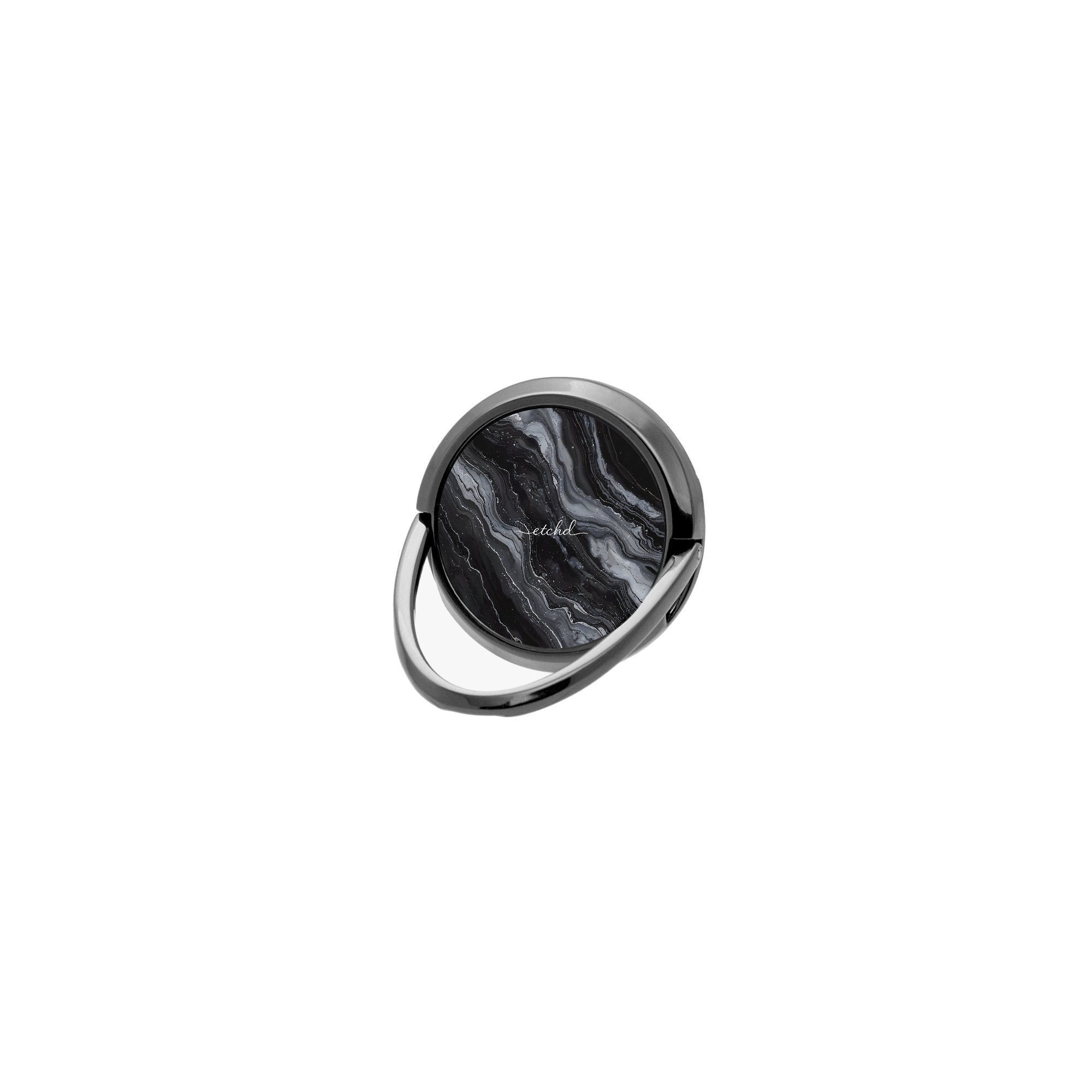 Onyx Pearl Phone Ring Holder by etchd