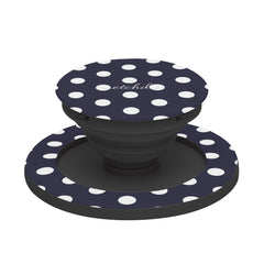 White And Navy Polka Dot Phone Grip And Stand by etchd, view 6