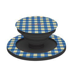 Butter & Cobalt Gingham Phone Grip And Stand by etchd, view 6