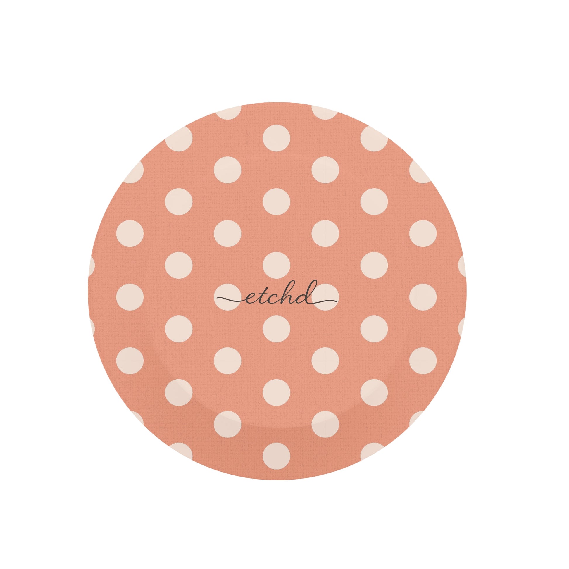 Cream & Coral Polka Dot Phone Grip And Stand by etchd, view 3