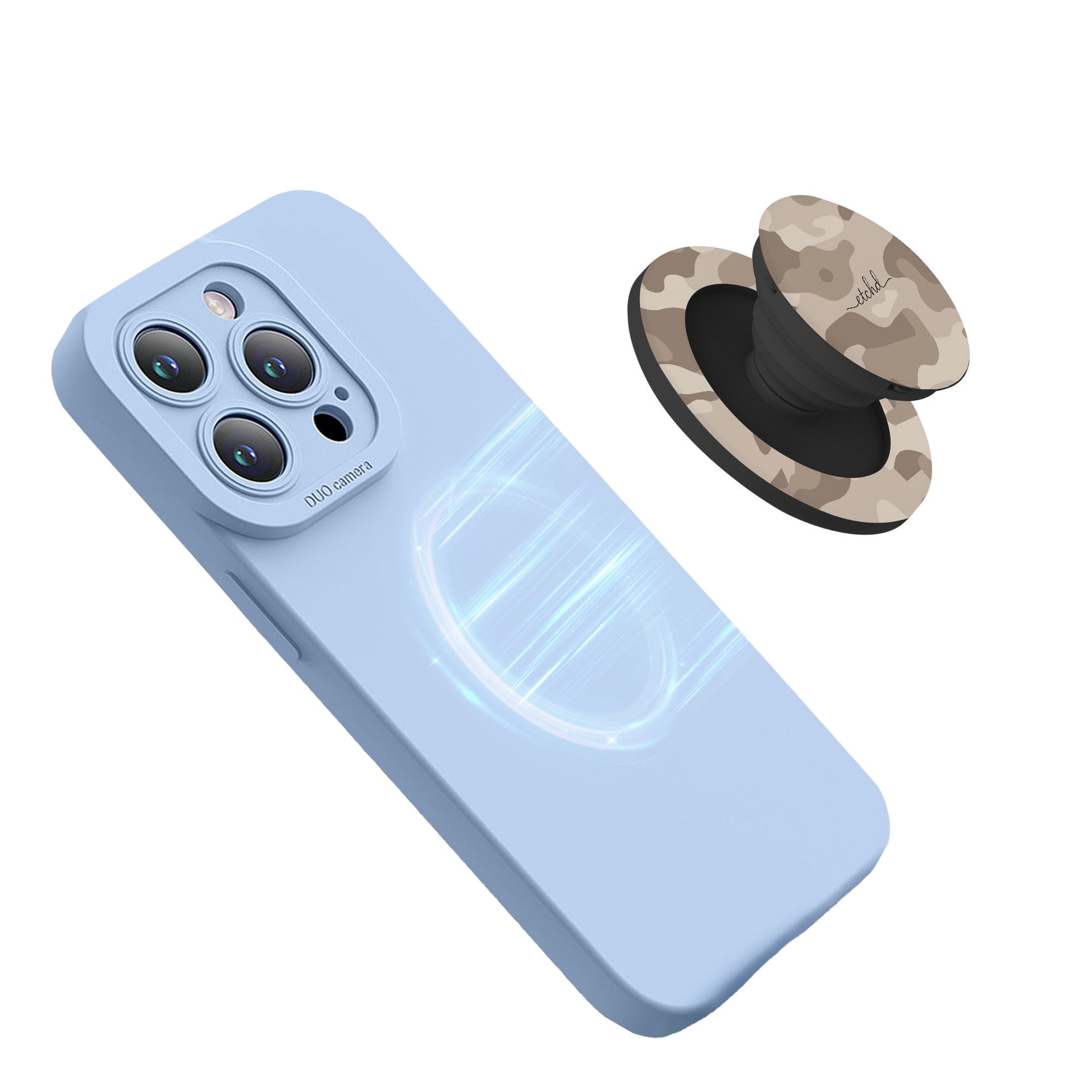 Beige Camo Phone Grip And Stand by etchd, view 5