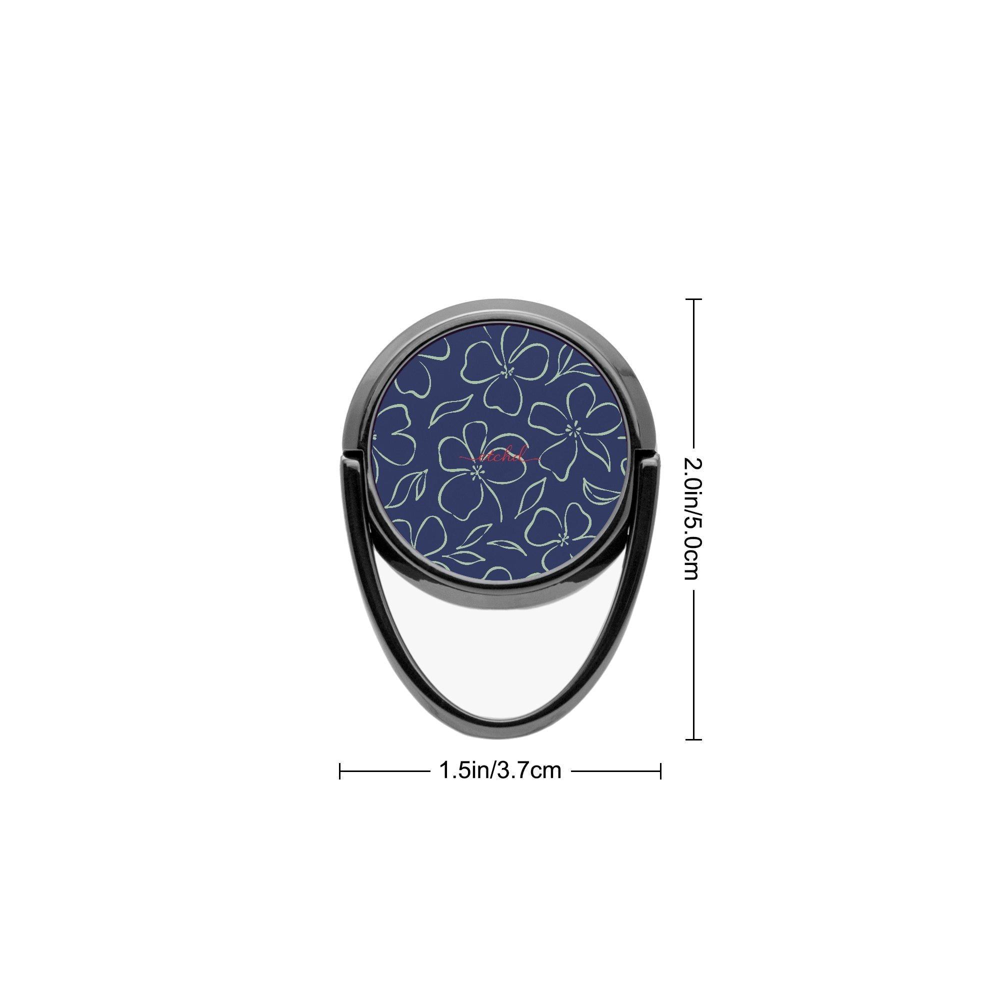 Navy & Sage Floral Phone Ring Holder by etchd, view 3